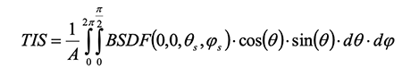 Formula of the Total Integrated Scattering (TIS)