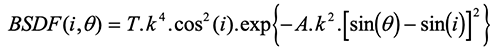 Formula: the BSDF following the most exact treatement, which is known as the Rayleigh-Rice theory