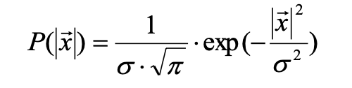 Formula: the Gaussian scattering function